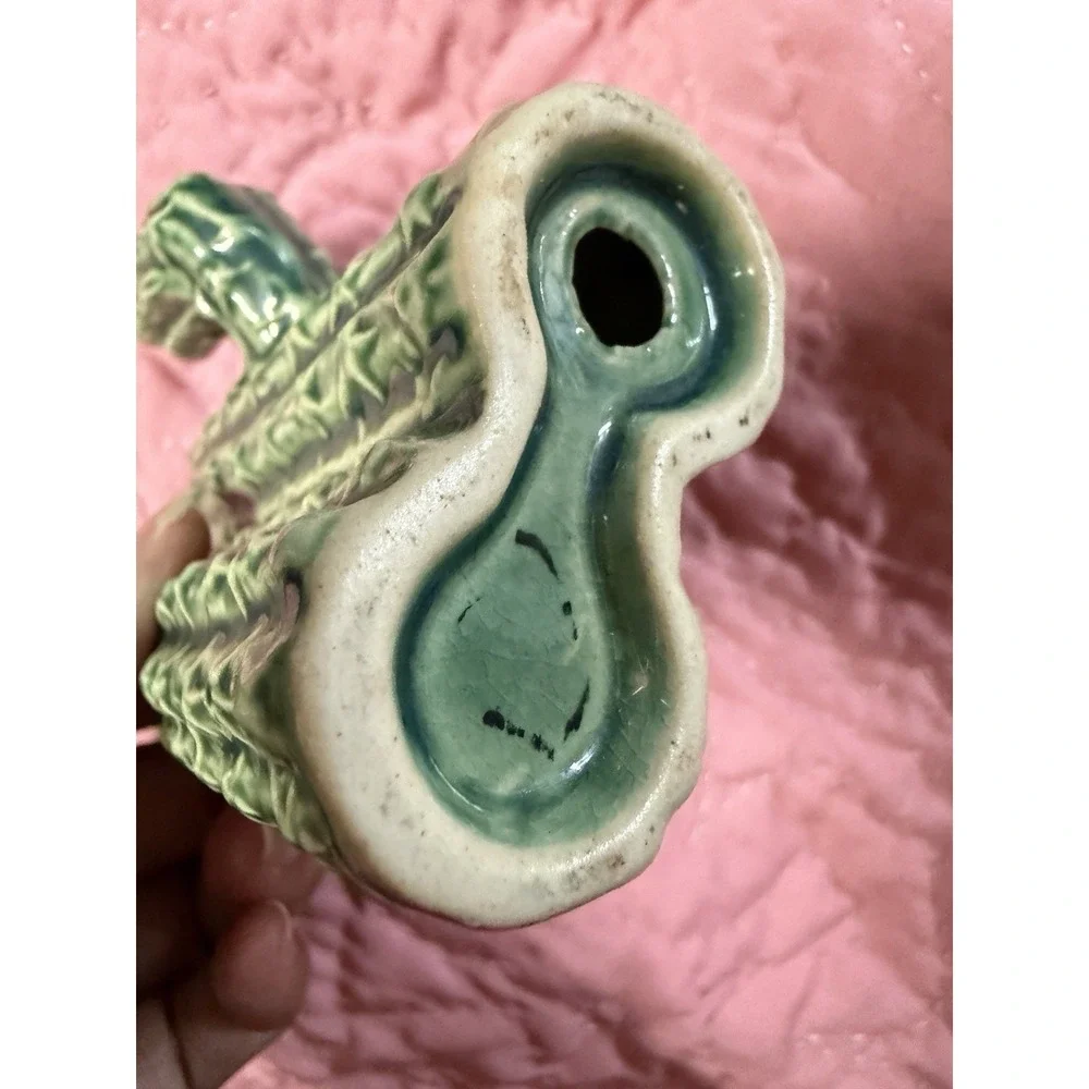 Cactus Ceramic Salt or Pepper Shaker Green Art Display Western